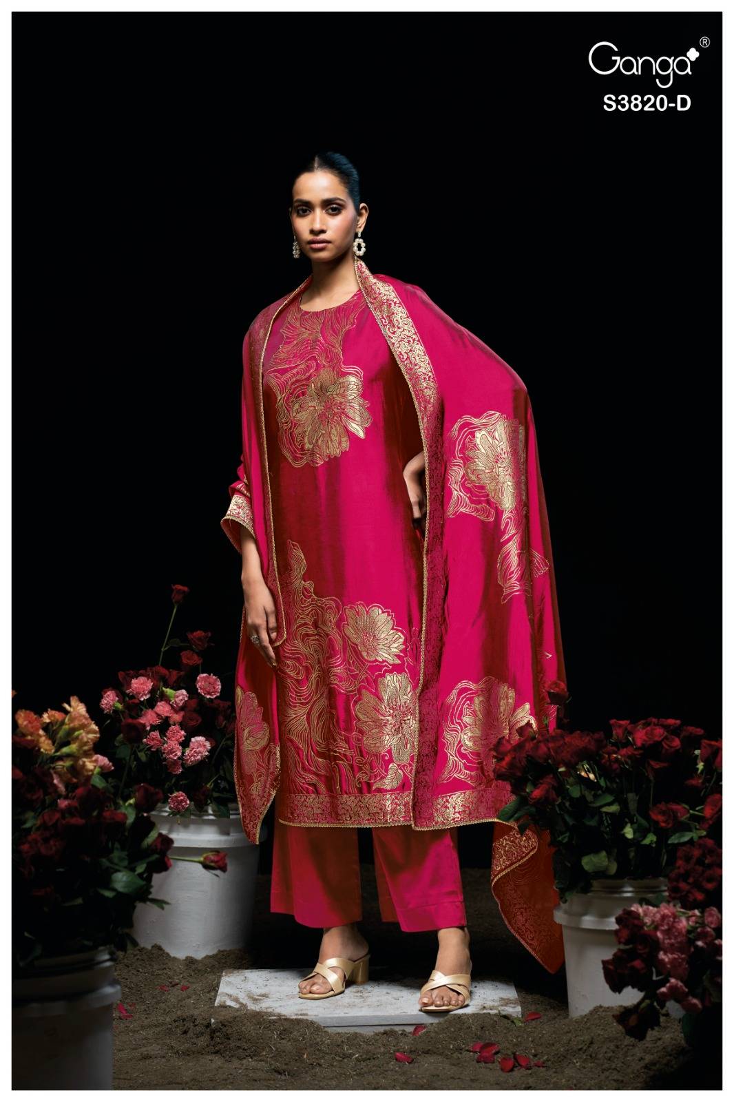 ENOLE 3820 Series By GANGAFASHION Stylish Beautiful Colourful PURE VISCOSE Dresses At Wholesale Price